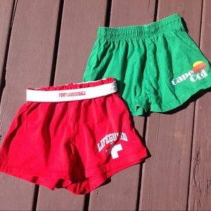 Red and Green beach Cloth Shorts size Small